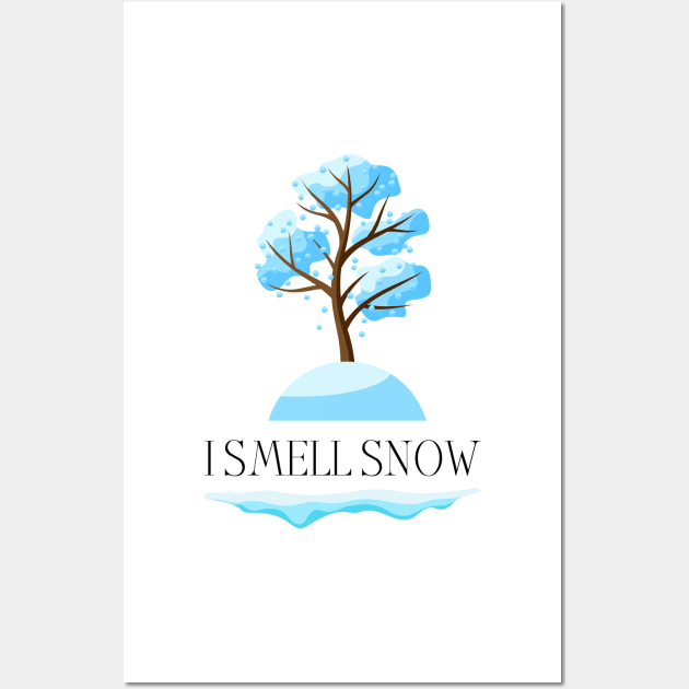 I Smell Snow - Winter - Frozen Tree Wall Art by Fenay-Designs